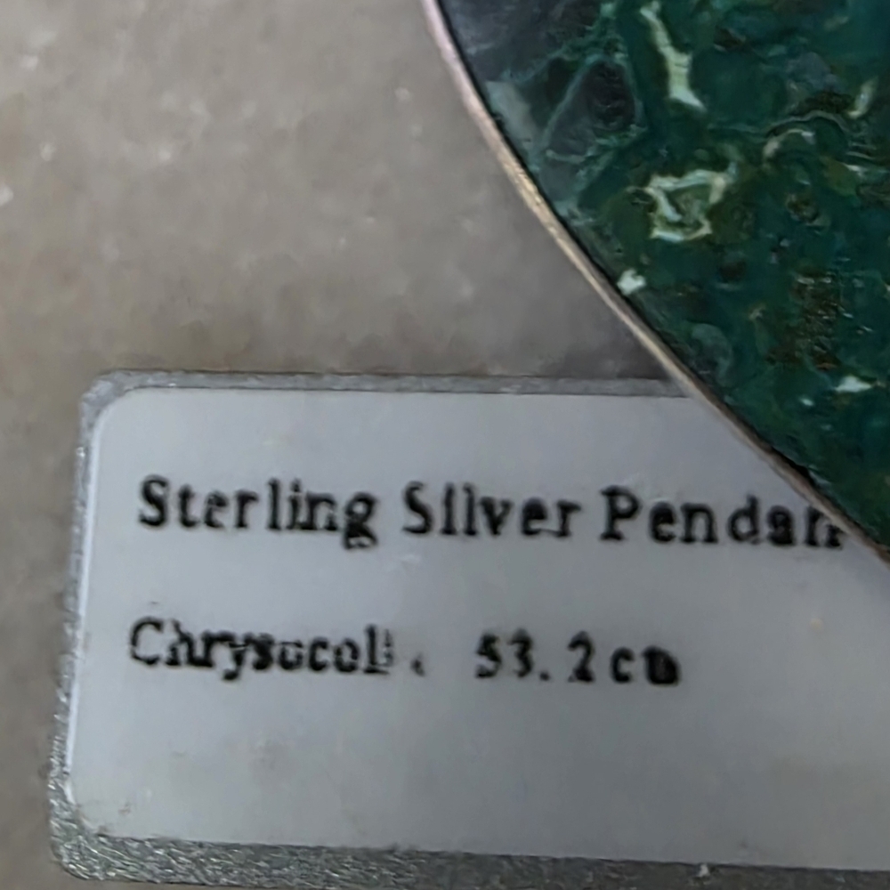Starborn Sterling silver and Chrysocolla pendant - Picture 2 of 5